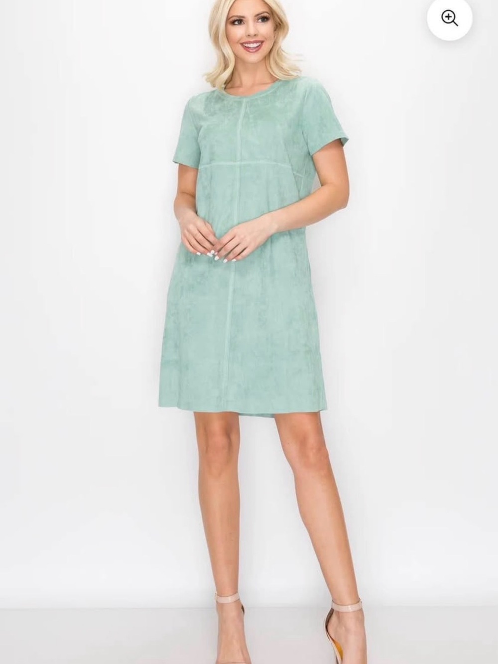 Mint Green Short Sleeve Mini Dress